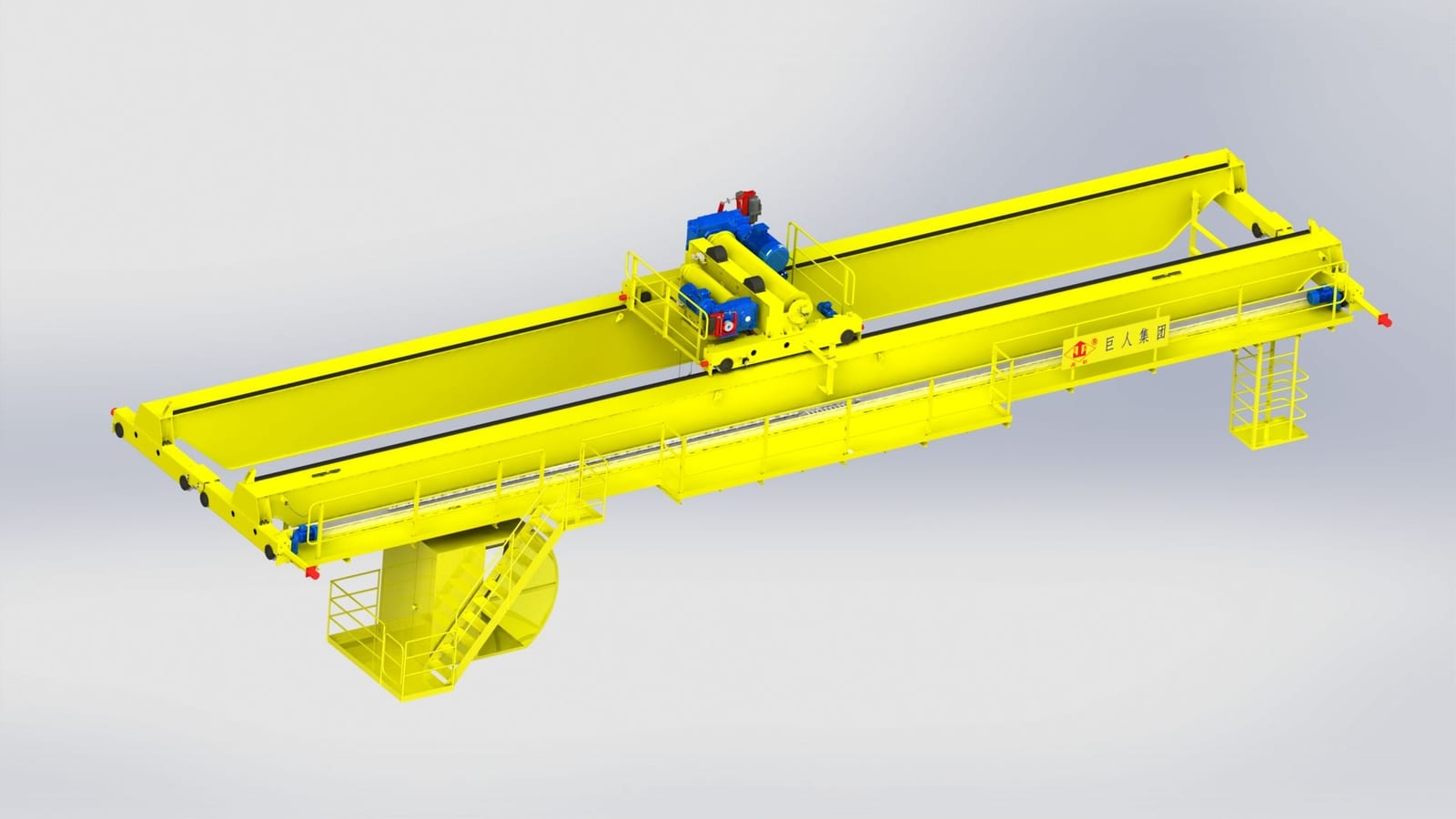 QD Double Girder Overhead Cranes with Open Winch Trolley QD