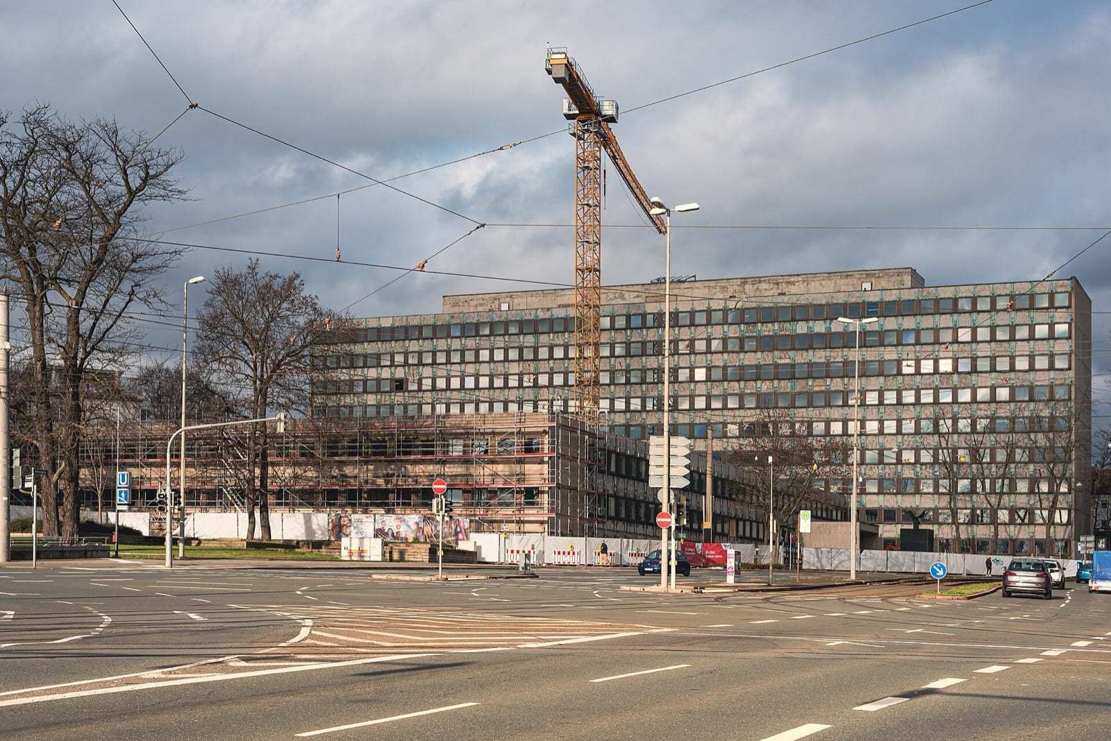Tower crane on a construction site